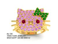 726 Diamond Kitty Ring | 3D