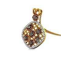 Squircle Shaped Pendant With Diamonds 1 | 3D