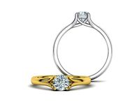 ENGAGEMENT REVERIE RING Round Gem Cut 5 SIZES N0272  printable | 3D