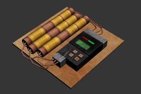 Low poly bomb 3D Model