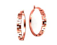 Simply Hoop earrings meander design 36mm size N0266 | 3D