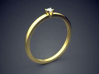 Ring With Diamond Gjart A-168 | 3D