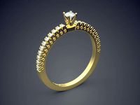 Ring With Diamonds Gjart A-283 | 3D