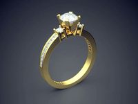 Ring With Diamonds Gjart A-363 | 3D