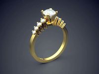 Ring With Diamonds Gjart A-369 | 3D