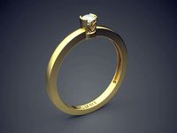 Ring With Small Diamond Gjart A-393 | 3D