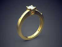 Ring With Diamonds Gjart A-519 | 3D