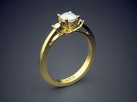 Ring With Diamonds Gjart A-553 | 3D