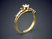 Ring With Diamonds Gjart A-566 | 3D