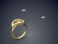 Ring With Attachable Diamonds FR-18A | 3D