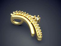 Pendant With Diamonds P-1861 | 3D