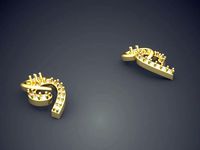 Intertwine Earrings P 1863 2  | 3D