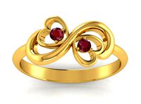Infinity Heart Duo Ring | 3D