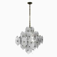 Cash Stacked Pendant  Antique Silver  White Matte