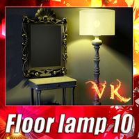 Floor Lamp 10 Mariposa Butterfly 3D Model