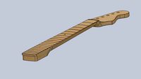 Stratocaster neck 3D model