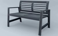 PVC Bench Outdoor Low Poly