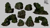 mossy rock set