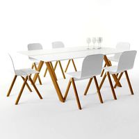 Hay copenhague moulded table and chair