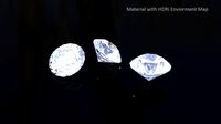 Diamond with PBR material on accurate geometry model