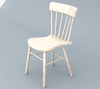 Wooden Chair Low Poly