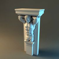 Corbel with Caryatid 3D Model