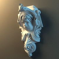 Corbel with a cupid face 3D Model
