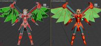 Dart dragoon VR - AR - low-poly 3D model