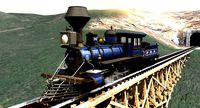 PRR 2-8-0 Steam Locomotive and Tender - Animated
