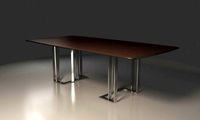 Wooden tableand  metal legs table