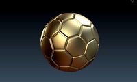 Low-poly football ball for games vr visualization animation