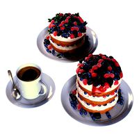 Biscuit with berries