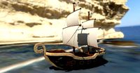 Ship with sails