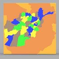 Afghanistan Map 3ds and obj