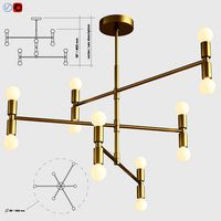 Luster Atomium Chandelier - Lambert and Fils