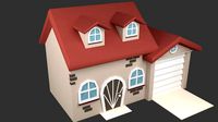 low poly house