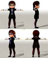 Girl 3D model V03