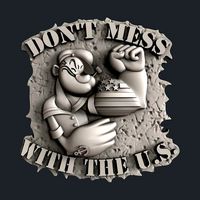 3d STL models for CNC Popeye