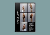 set of posses of a 3D lowpoly woman