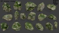 mossy rocks set