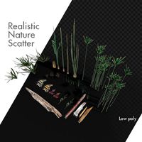 Wetlands Nature Scatter elements plants grass reeds etc