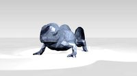Chameleon Low Poligonal