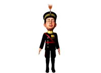 Emperor Hirohito rigged animated low poly 3d character