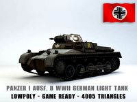 Low Poly Panzer I B Light Tank