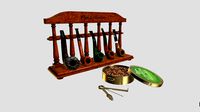 Smoking Briar Pipe Set