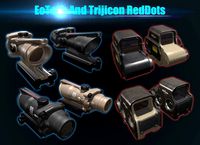 Low Poly EoTech and Trijicon RedDots