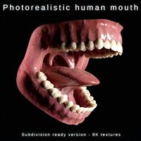 Photorealistic human mouth