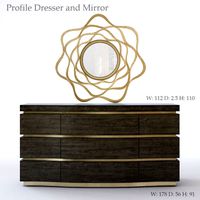 Bernhardt Profile Dresser and Mirror