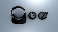 VR MR headset with controllers