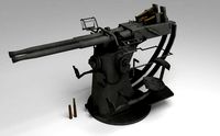 Low poly Anti aircraft gun
